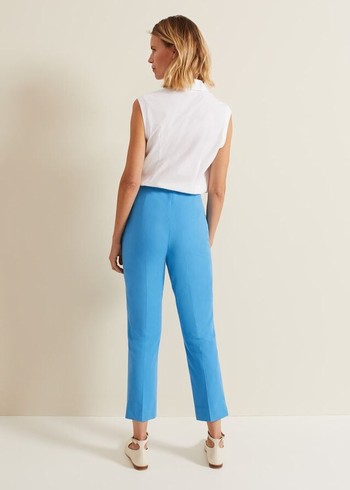 Phase Eight Miah Stretch Capris Trousers Blue USA | 6109375-MY